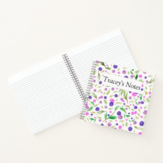 Personalisiertes BlumenNotebook - Benutzerdefinier Notizbuch (Innenseite)