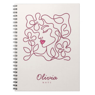 Personalisiertes Blumennotizbuch | Benutzerdefinie Notizblock