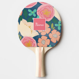 Personalisiertes BlumenPing Pong Paddel Tischtennis Schläger