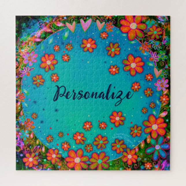 Personalisiertes Blumenpuzzle (Vertikal)