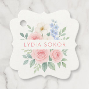 Personalisiertes Blumenwasser-Geschenkstück Geschenkanhänger