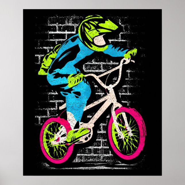 Personalisiertes Bmx-Poster - Bmx Bike Graffiti Poster (Vorne)