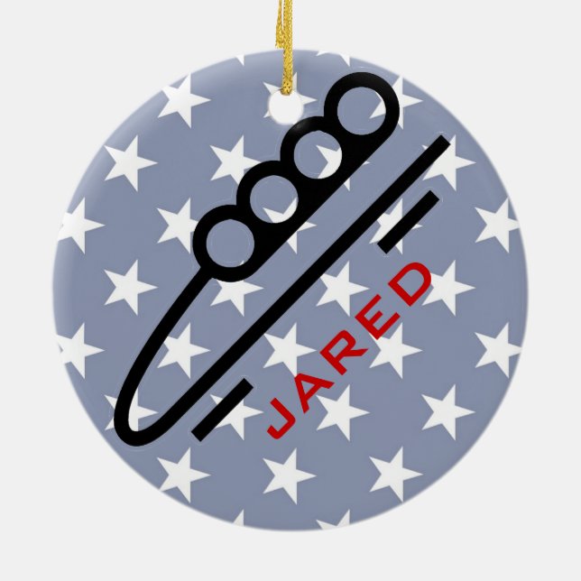 Personalisiertes BobSledding Ornament (Hinten)
