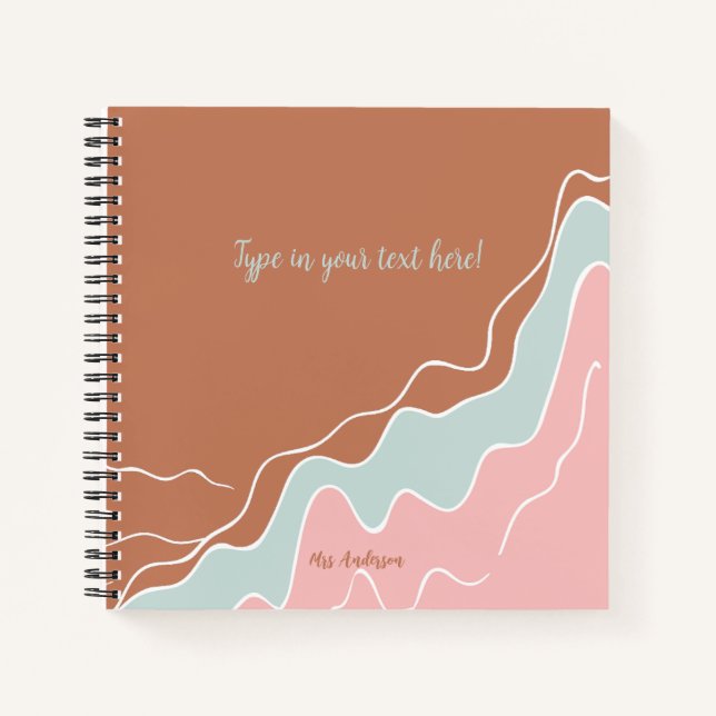 personalisiertes Bohemisches Geschenk Notizbuch (Vorderseite)