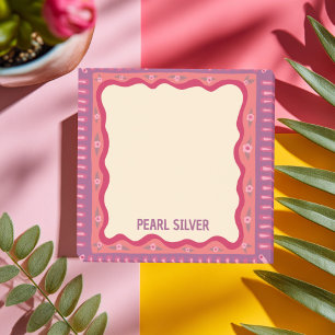 Personalisiertes Boho CUSTOM Chic Monogramm Post-it Klebezettel