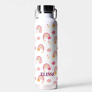 Personalisiertes Boho-Regenbogenmuster Trinkflasche
