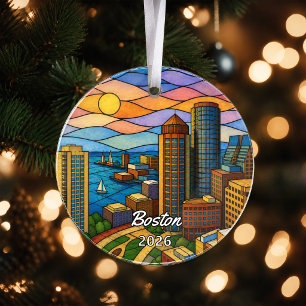 Personalisiertes Boston-Acrylsymbol, individuelle Ornament