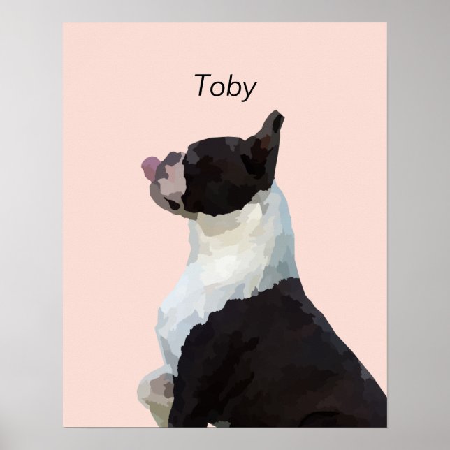 Personalisiertes Boston Terrier Doster Poster (Vorne)