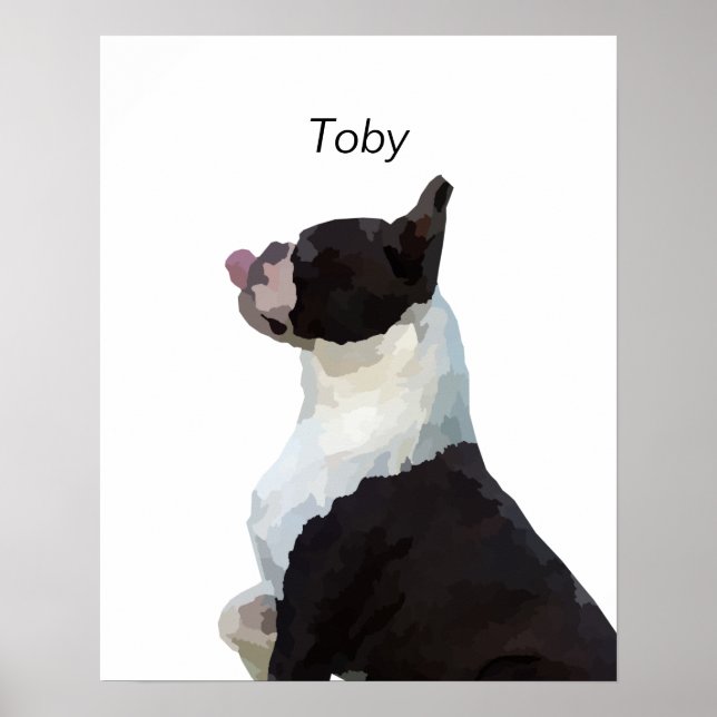 Personalisiertes Boston Terrier Doster Poster (Vorne)