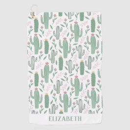 personalisiertes botanisches Muster Golfhandtuch
