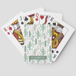 personalisiertes botanisches Muster Spielkarten