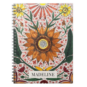 Personalisiertes botanisches Notizbuch Notizblock