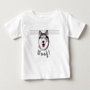 Personalisiertes Botschaft Siberian Husky Baby T-S T-shirt