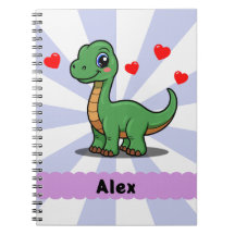 Personalisiertes Brachiosaurus-Dinosaurier-Notizbu