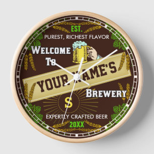 Personalisiertes Brauerei-Willkommen: Uhr