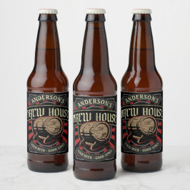 Personalisiertes Brauhaus Label Bier Brauen Bar Pu Bierflaschenetikett