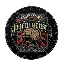 Personalisiertes Brauhaus Label Bier Brauen Bar Pu Dartscheibe