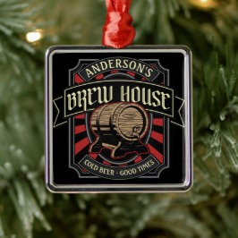 Personalisiertes Brauhaus Label Bier Brauen Bar Pu Ornament Aus Metall