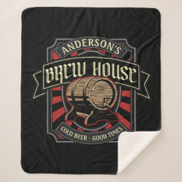 Personalisiertes Brauhaus Label Bier Brauen Bar Pu Sherpadecke