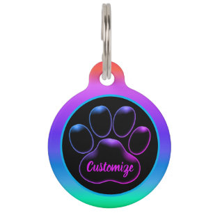 Personalisiertes Braunpastel-Rainbow-Pfosten Haustiermarke