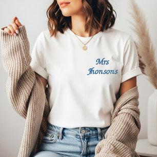 Personalisiertes Braut-Hochzeitsgeschenk, Benutzer Besticktes T-Shirt