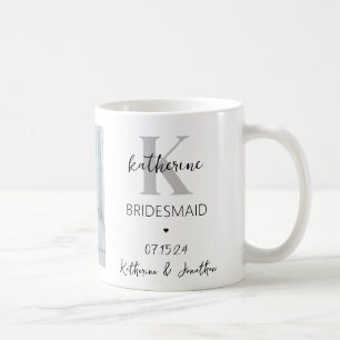 Personalisiertes Brautjungfer-Foto-Hochzeitsgesche Kaffeetasse