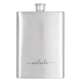 Personalisiertes Brautjungfer-Geschenk Edelstahl-H Flachmann