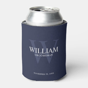 Personalisiertes Brautjunggesellen-Monogramm & Nam Dosenkühler