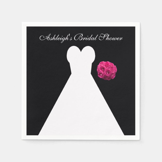 Personalisiertes Brautparty Papier Napkins Serviette (Vorderseite)