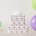 Personalisiertes Brautparty Rosa Bow Geschenkpapier<br><div class="desc">Personalisiertes Brautparty-Wrapping-Papier in Rosa rot. Perfekt für die trendigen Party-Themen "She's band the knot". Personalisieren Sie sich mit dem Namen und der Veranstaltung der zukünftigen Braut. © Kimbellished,  LLC</div>