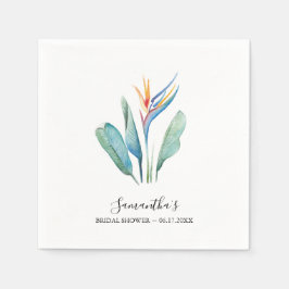 Personalisiertes Brautparty Tropische Blume Serviette