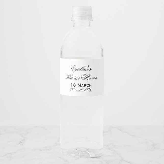 Personalisiertes Brautparty Wasser Flasche (Vorderseite)