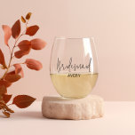 Personalisiertes Brautparty Weinglas Set Ohne Stiel<br><div class="desc">Ob Junggeselinnen-Abschied,  Brautparty oder Hochzeitstag - diese Brille verleiht jedem Event eine Touch der Eleganz. Die einzigartige Personalisierung macht sie zu einem großartigen Dankeschön-Geschenk,  das Ihre Wertschätzung auf eine Weise symbolisiert,  die sowohl nachdenklich als auch praktisch ist.</div>