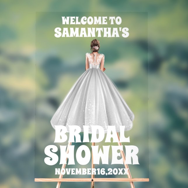 Personalisiertes Brautparty Willkommen Acrylschild (Neutral)