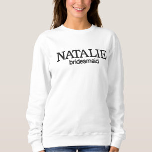 Personalisiertes Bridesmaid-Geschenk Hochzeitsgesc Besticktes Sweatshirt
