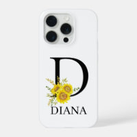 Personalisiertes Brief D Sonnenblumen-Handyhülle