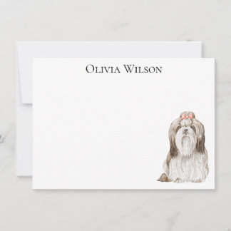 Personalisiertes Briefpapier mit Hund Mitteilungskarte