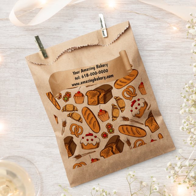 Personalisiertes Brot, Kuchen und Konditorgebäck Geschenktütchen (Ausgeschnitten)