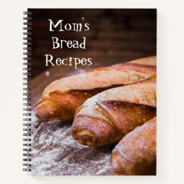 Personalisiertes Brot und Backrezeptorbuch Notizbuch