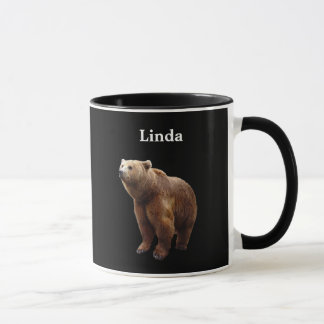 Personalisiertes Brown betreffen Schwarzes Tasse