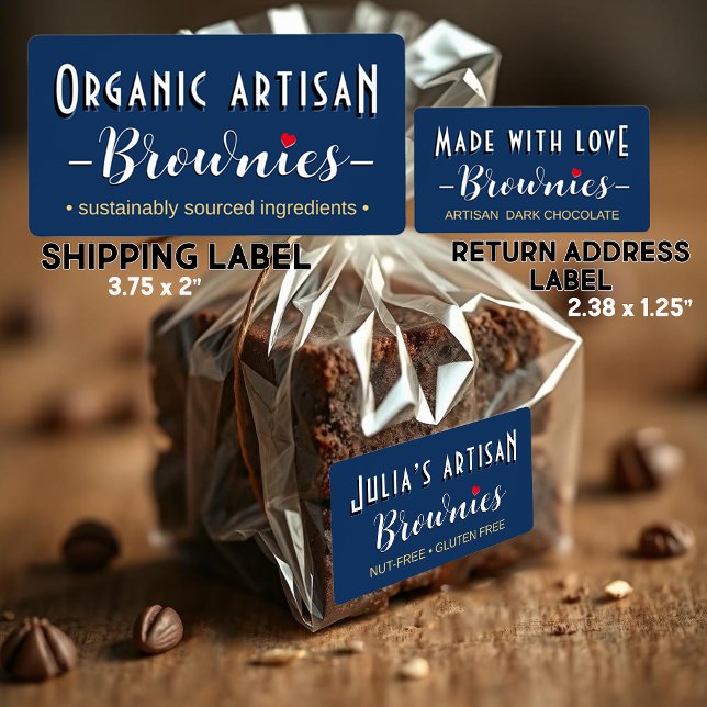 Personalisiertes Brownie- oder Bäckerei-Etikett mi (Von Creator hochgeladen)