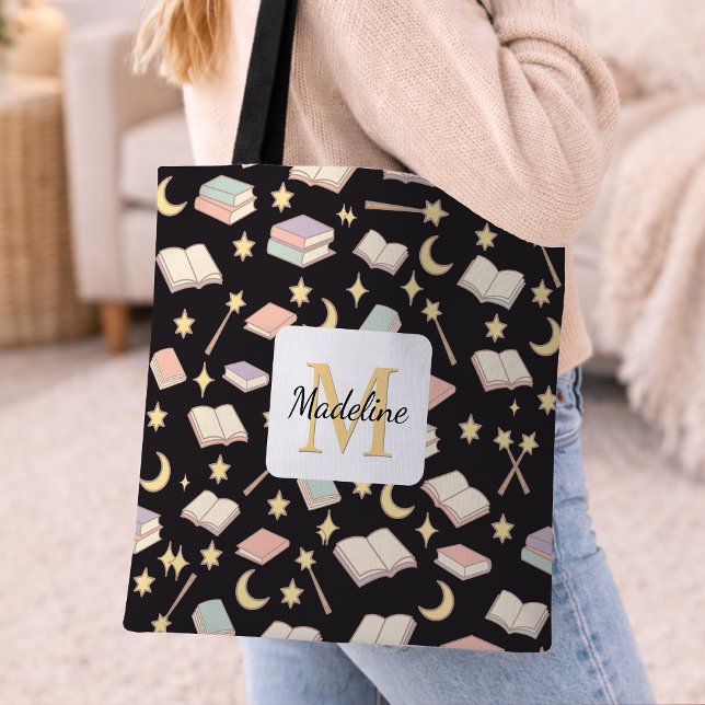 Personalisiertes Buch Mädchen Cute Magic Name Dark Tasche (Von Creator hochgeladen)