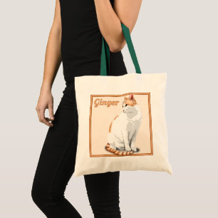 Personalisiertes Budget für Orange Ginger und Whit Tragetasche
