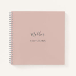 Personalisiertes Bullet Journal | Rosa | Dotted Notizbuch