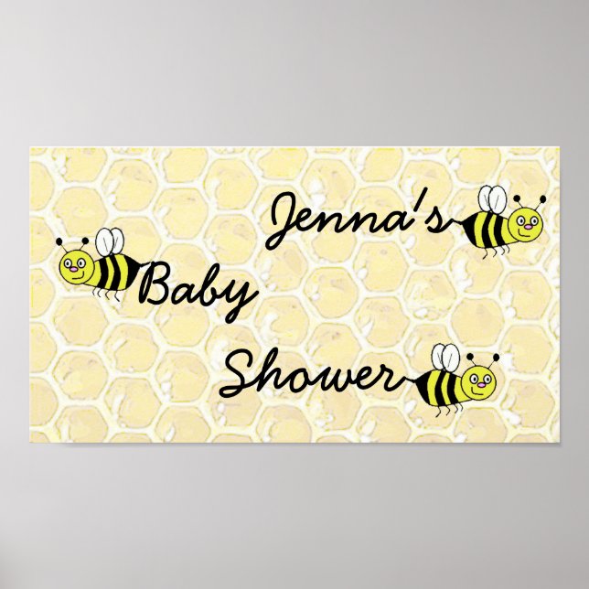 Personalisiertes Bumblebee Baby Shower Poster (Vorne)