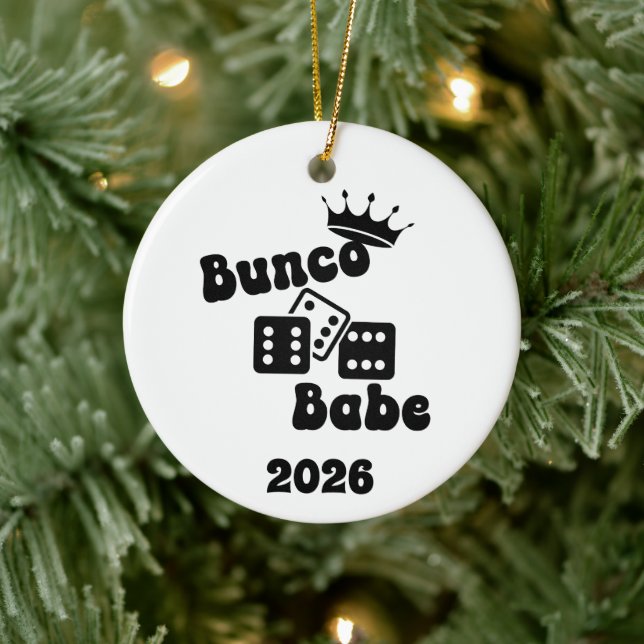 Personalisiertes Bunco-Babe-Ornament Keramik Ornament (Baum)