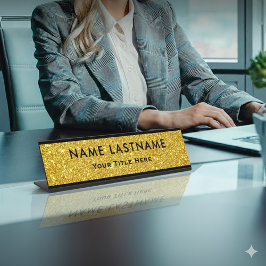 Personalisiertes Büro für Führungskräfte Maßgeschr Schreibtischnamensplakette