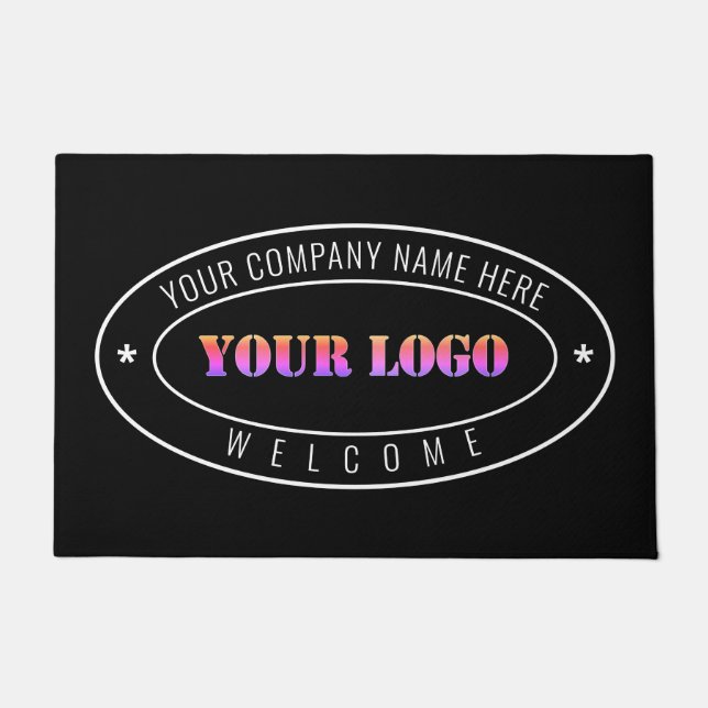 Personalisiertes Büro für kundenspezifische Logos  Fußmatte (Vorderseite)