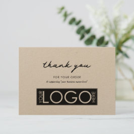 Personalisiertes Business Dankeschön Logo Rustic K Dankeskarte