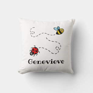 Personalisiertes Busy Bumblebee & Ladybird-Muster Kissen